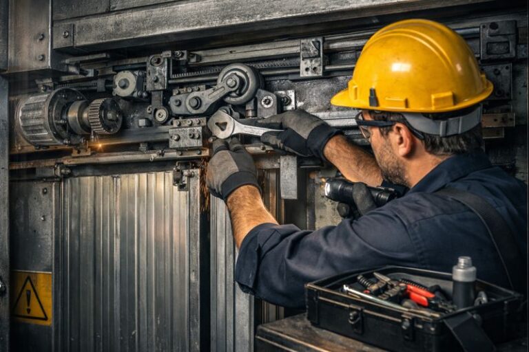 freight elevator door parts